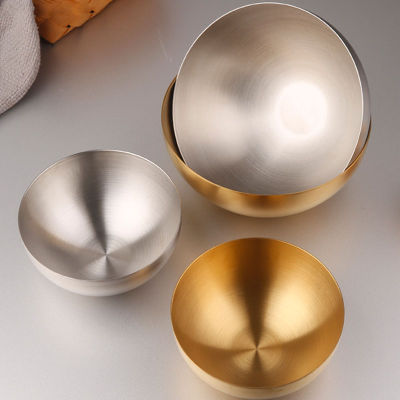 Stainless Steel Bowl Tableware Dinner Plate Round Household Kitchen Restaurant Mixing Basin Set for Salad Fruit Noodles Soup