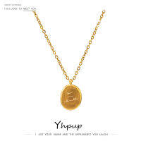 Yhpup แฟชั่นสแตนเลสจี้สร้อยคอ 18 K โลหะ Charm เครื่องประดับ цепочка на шею женская ожерелье-iotc29 mall