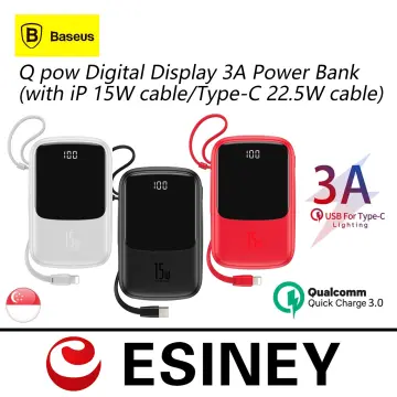 Baseus Qpow 20W Power Bank 20000mAh With iP Cable - Unique Gadget BD