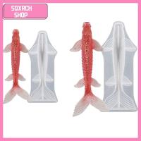 SQXRCH SHOP โปร่งใสโปร่งใส 3D Lucky KOI Fish แม่พิมพ์ซิลิโคน อีพอกซีเรซิน ยูวียูวี แม่พิมพ์ปลาทองขนาดใหญ่ เครื่องประดับแขวนประดับ แม่พิมพ์รูปสัตว์ เค้กรูปเค้ก