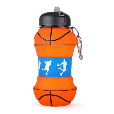 550ML Sports Silicone Fold Water Bottle Portable Kettle Travel Picnic Christmas Present for Adult Children