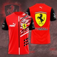 T SHIRT - (All sizes are in stock)   [Good stock] SpotFormula One Scuderia ferrari001 3D T-shirt Summer short sleeved mens T-shirt 2023 new sports Children Tops  (You can customize the name and pattern for free)  - TSHIRT