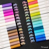 【hot】○  12/15/20/30 Colors Metallic Paint Pens Set Markers Highly Visible Cardboard Graffiti Soft head/Hard