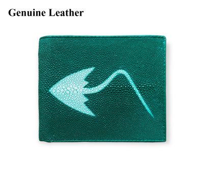 กันน้ำสวยงามเกินราคา กระเป๋าสตางค์หนังปลากระเบนแท้ Genuine Stingray Wallet กระเป๋าสตางค์ชาย กระเป๋าตังค์หญิง กระเป๋าสตางค์เล็ก 2 พับสั้น