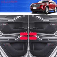 Forhaval H6 2022 2021 3 Gen Leather Door Anti Kick Pad Protection Stickers PU Carbon Fiber Inner Side Edge Film Car Accessories