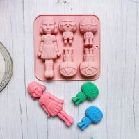 【lz】✻㍿  Molde do silicone do caráter dos desenhos animados 3D cozimento do bolo DIY bandeja do sabão gotejamento do chocolate decorativo bonito