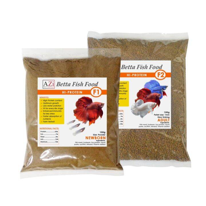 AZi Betta Fish Food (High Protein) 100g Lazada PH