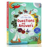 Usborne produced lift the flap questions and answers, you ask me and answer the original English picture book, large open book, cardboard flip book, cognitive interest, enlightenment picture book, popular science, learning and early education book