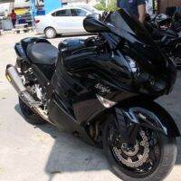 กันล้มข้าง Kawasaki ZX14 12-19 แบร์นMarina สีดำ ติดตั้งง่าย