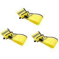 3 Pcs 1M Scuba Diving Inflatable Surface Signal Marker Buoy Visibility Float Signal Tube Sausage,Yellow