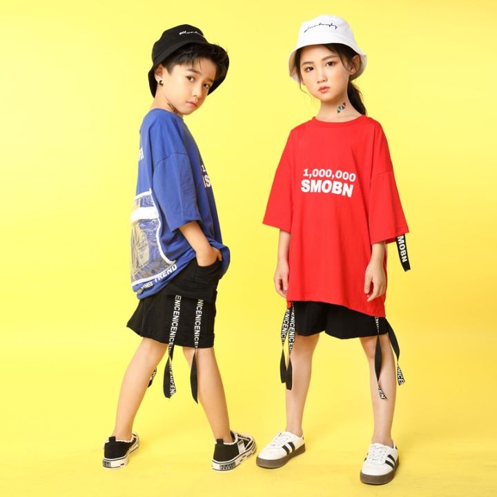 cod-childrens-hip-hop-summer-tide-boys-handsome-short-sleeved-suit-primary-school-students-dance-costumes