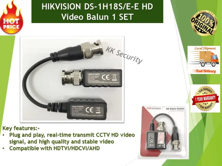HIKVISION DS-1H18S/E-E HD Video Balun 1 SET | Lazada