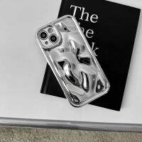 หรูหราชุบ 3D Lunar Craterกันชนเคสโทรศัพท์ซิลิโคนอ่อนสำหรับIphone 14 13 12 11 Pro Max Plus XS X XRน่ารักปกหลังFunda-JSKB MALL