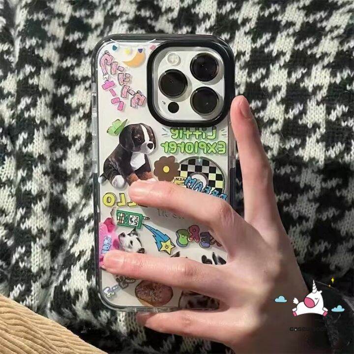 เคสบล็อกตัวอักษรปริศนาป้ายการ์ตูนใช้งานได้กับ-iphone-13-xr-11-14-12-pro-max-7-8-plus-x-xs-max-14-13-pro-เคสกันกระแทกมือถือเคสนิ่มสำหรับผีเสื้อหัวใจแห่งรักลูกสุนัขน่ารักใส