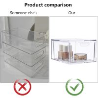 1Pc/2Pcs Functional Plastic Organizer Drawer Portable Makeup Organizer Space-saving Organizer Clear Acrylic Bathroom Organizer