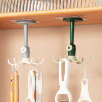 ตะขอเกี่ยวในครัวตะขอเอนกประสงค์360องศา Rotatable Rack For Organizer And Storage Spoon Hanger Accessories