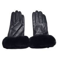 Rabbit Fur Gloves Winter Warm Fashion Girl Ladies Outdoor Sheepskin Touch Screen Shearling Gloves