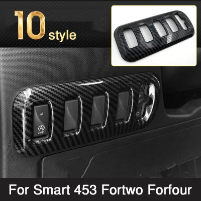 ABS Plastic Headlight Switch Control Decorative Cover For Smart 453 Fortwo Forfour Car Interior Styling Modification Accessories