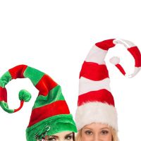 Christmas Hats Funny Party Hats Christmas Hats Long Striped Felt Plush Elf Hat Holiday Theme Hats Christmas Party Accessories
