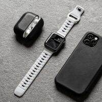 ertgga Soft Silicone Sport Band For Apple Watch SE 7 Series 44MM 40MM Rubber Watchband Strap For iWatch 6 5 4 3 2 1 42MM 38MM Bracelet