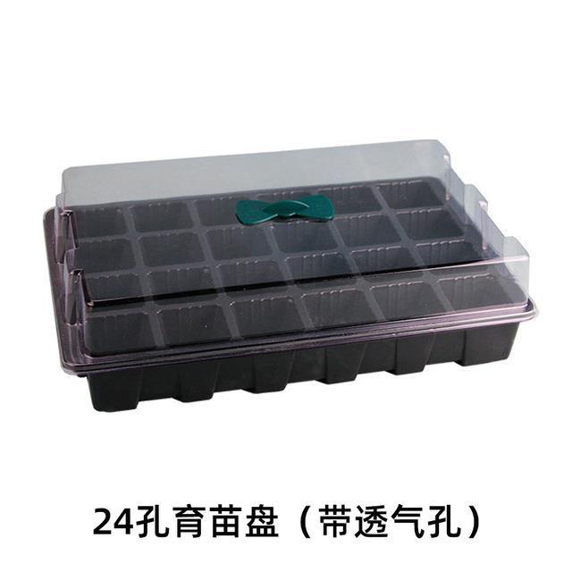 24-holes-plastic-seedling-tray-with-clear-cover-grow-box-plant-nursery-pot-germination-box-gardening-supplies-flower-amp-plant-pot