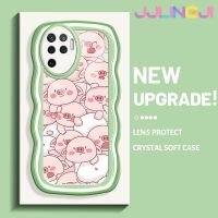 Jjlingji เคสสำหรับ OPPO A94 4G F19 Pro Reno 5F Reno 5 Lite Reno 5K Find X3 Lite เคสลายหมูซนสีชมพูเคสโทรศัพท์รูปแบบขอบซิลิโคนเหลวคลุมทั้งหมดตัวปกป้องกล้องถ่ายรูปเลนส์เคสนิ่มเคสคลุม