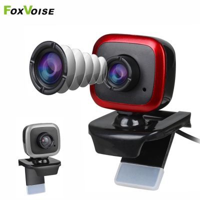 ZZOOI Web Camera Video USB Webcam With Microphone Web Cam Webcamera 360° Skype YouTube Mini Webcams For PC Computer Laptop Desktop PS4