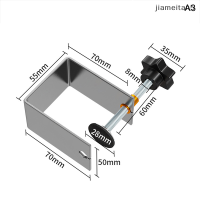 Jiam อุปกรณ์ติดตั้งลิ้นชักงานไม้แบบเรียบอุปกรณ์ยึดสำหรับติดตั้งด้านหน้าทำจากสเตนเลสสตีลมั่นคง