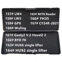 ไม่มี Box157-167 # Lishi 2 In 1 2In 1 LW4อุปกรณ์ช่างกุญแจ LW5 GPX Wuling Geely2 BYD F0 HU66 HU92 1 Lifter อ่าน MIT8 YH35 CY24R-2021