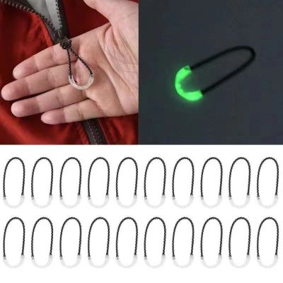 5/10Pcs Self Luminous Zipper Pulls Cord Replacement For Backpacks Jackets Traveling Cases Luggage Purses Wallets Handbags Kids Door Hardware Locks Fab