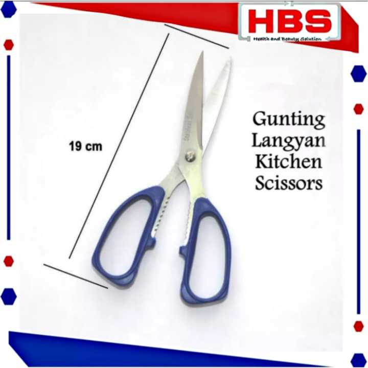 Hbs Gunting Dapur Langyan E Kitchen Scissors Gunting Besar Serbaguna Ikan Ayam Daging