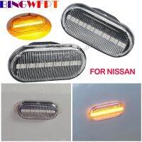 [Hot K] ตกแต่งรถสำหรับนิสสันทีด้า C11โน้ต E11 K12 Micra NP300 Navara D40 Qashqai J10ไฟ Lampu Sein Samping ไดนามิก LED