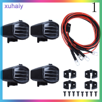 xuhaiy โคมไฟหลังคาสปอตไลท์ LED 4ชิ้นโป๊ะไฟสำหรับรถตีนตะขาบ1/10 RC scx10แนวแกน