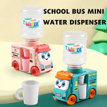 250ml Mini Water Dispenser For Children Kids Gift Cute Water Juice Milk  Drinking Fountain Simulation Cartoon Pig Kitchen Toy