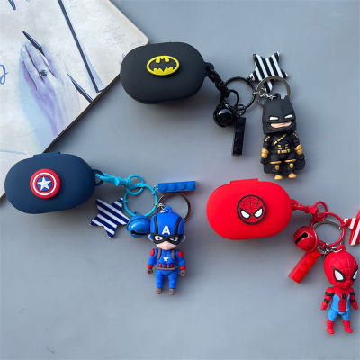 Spidermans Bat-Mans กัปตันอเมริกาสำหรับ Xiaomi AirDots 3ซิลิโคนหูปลอกการ์ตูนไร้สายบลูทูธหูฟังฝาครอบป้องกันกันกระแทกนิ่มน่ารักจี้