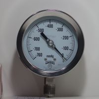 (UIM-Shop) Vacuum Gauges SS316 4" , 1/2" BSP , (-760)-0 mmHg