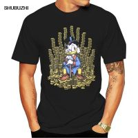 DUCK TALES SCROOGE MCDUCK MONEY PILE T-SHIRT MENS BLACK LAND  TEE Fashion T-shirt Men Cotton Brand Teeshirt