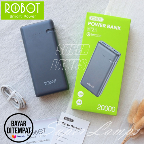 Powerbank Robot Rt Quick Charger W Ori Kapasitas Mah Lazada Indonesia