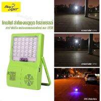 XAC ไฟโซลาเซลล์ Shinelight ลำโพงบลูทูธ ไฟสปอตไลท์ 2in1 ไฟปรับได้ถึง 3 โหมด 20w ชาร์จพลังงานแสงอาทิตย์ ลำโพงโซล่าเซลล์ Solar light  โซล่าเซล