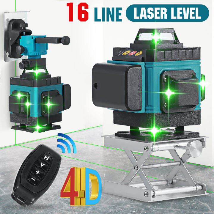 16 Lines 4d Laser Level Vertical Horizontal Cross Line Self Leveling