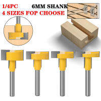 1Pc 6Mm Shank "T" ประเภท Jointing &amp; Slotting Cutter T-Track Slotting &amp; T-Slot Wood Router Bit Milling Cutters สำหรับไม้