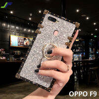 JieFie เคสป้องกันเต็มรูปแบบเคสโทรศัพท์สี่เหลี่ยมกากเพชรหรูหราสำหรับ OPPO F9 / F23 / F17 / F19 / F7