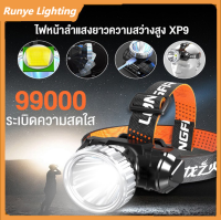 ส่องสว่างระยะไกล ไฟคาดหัว ไฟฉายคาดหัว LED หน้าไฟ 10000wไฟคาดหัวแรงสูง ไฟฉายแรงสูง ไฟส่องกบ กันน้ำใช้งานลุยฝนได้ ไฟหัว