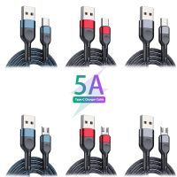 USB Type C Cable Nylon Braided 1M 2M Data Sync Fast Charging USB C Cable For Samsung S9 S10 Xiaomi Mi8 Huawei P30 Type-c Docks hargers Docks Chargers