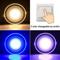 3-In-1สี LED Downlight ปรับหรี่แสงได้เพดานโคมไฟ85 ~ 265V Led แผง Light Home Spotlight ในร่ม