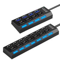 [HOT HAIXWLXKWW 589] USB 2.0 Hub Splitter ใช้อะแดปเตอร์4/7พอร์ตหลาย Expander 3.0สำหรับ