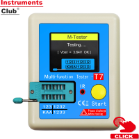 Instruments เครื่องวัดไฟจอแสดงผลสีชัดตัวทดสอบแรงต้านทานประจุกระแสไฟฟ้ามัลติฟังก์ชั่น LCR-T7เครื่องวัดไฟสำหรับไดโอดไตรโอดตัวเก็บประจุตัวต้านทานทรานซิสเตอร์ LCR NPN PNP MOSFET