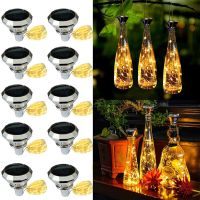 ✺ Solar Wine Bottle Cork Lights Outdoor Waterproof Copper Wire Fairy Garland String Lights for Xmas Festival Party Wedding