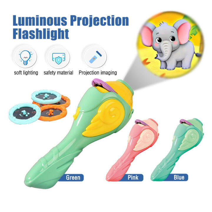 Kids Flashlight Projector Story Book Projector Torch Early Educational