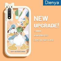 เคส Dienya สำหรับ VIVO Y19 Y5s เคสรูปโบว์ลายเป็ดการ์ตูนเคสนิ่มกันกระแทกทนต่อการขีดข่วนเคสโทรศัพท์โปร่งใสฝาครอบป้องกันเลนส์กล้องถ่ายรูปซิลิกาเจลกันกระแทก